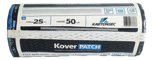 Membrana Autoadhesiva Asfáltica Aluminio Rollo 50cm X 25mts 0