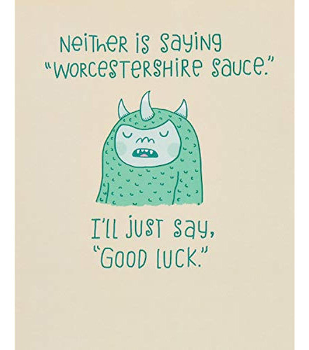 Tarjeta De Despedida Divertida De American Greetings (monstr 1