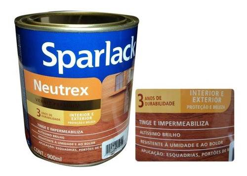 Verniz Neutrex, Castanho Avermelhado, 1/4 - Sparlack 0