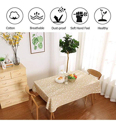 Topmodehome Color Brillante Bordado Mantel Rectangular Elega 1