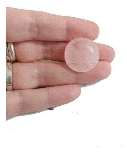 Piedra Cuarzo Rosa Redonda Pulida Reiki Gemoterapia Sanación 0
