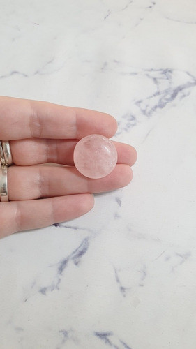 Piedra Cuarzo Rosa Redonda Pulida Reiki Gemoterapia Sanación 1