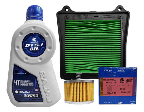 Kit Filtros + Aceite Gulf Bajaj Rouser Ns 160 Original Gaona 0