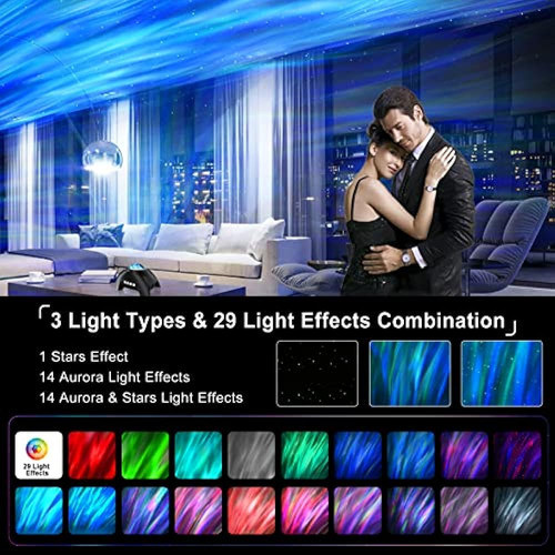 Proyector Northern Lights Aurora Para Dormitorio Con Altavoz 1