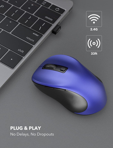 Trueque Mouse Inalambrico, Mouse Ergonomico De 2.4 Ghz Para 1