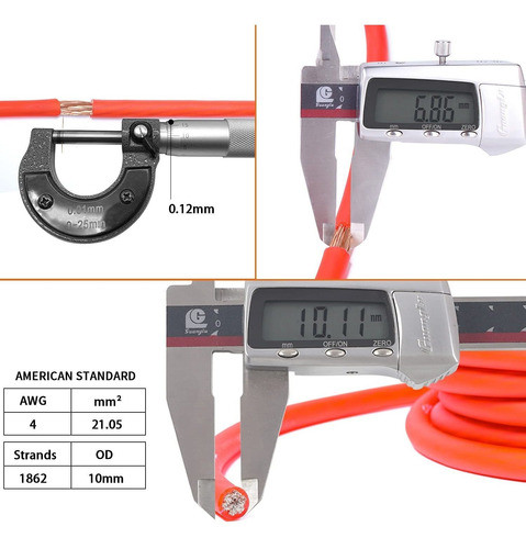 Kit Cables Potencia 4 Gauges Topstronggear 4 Awg Instalac... 1