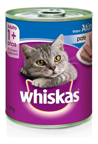 Pate Gato Whiskas Adulto Atun 340g ( Pack 6un. ) 1
