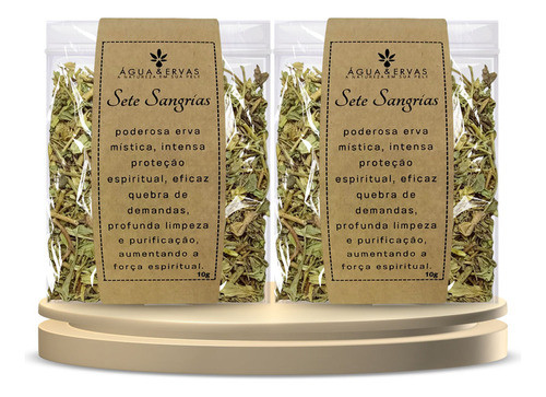 2 Pacotes Ervas Para Banho Corpo - Sete Sangrias Erva Seca 0