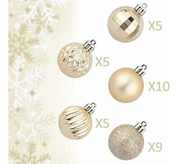 Set De 34 Bolas Para Arbol De Navidad - Champan 1