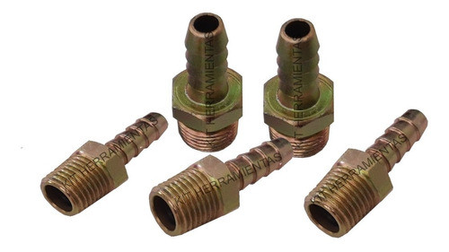 Oferta 5 Conectores Niples Rosca Macho 1/4 - Manguera 5/16 0