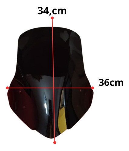 Bolha Para-bris Moto Nc 700/ 750 X 2012 2013 2014 2015 Preto 1