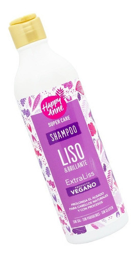 Happy Anne Liso & Brillante Shampoo Cabellos Lisos Vegano 1