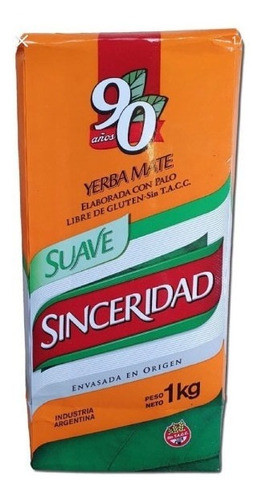 Yerba Mate Sinceridad Suave 1kg X 6 Unidades 0