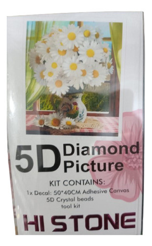 Pintura Por Diamantes Kit Completo 40x50cm Florero 1