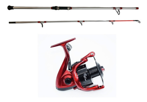 Combo Pesca Variada Rio -costa- Caña 2.40mts+reel Mystix 3bb 0