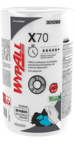 Paño De Limpieza Wypall X70 Kimberly-clark 88 Paños 0