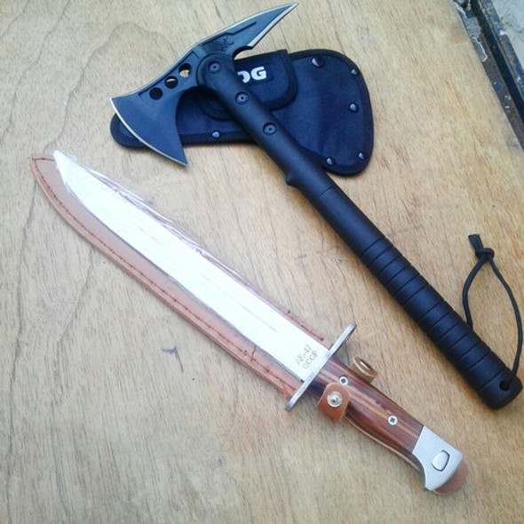Hacha Tomahawk + Bayoneta Ak 47 De Regalo. 1