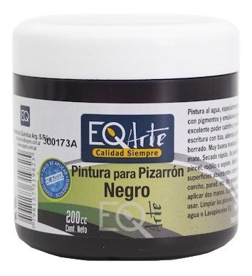 Eq Arte Pintura Para Pizarron 200cc Verde O Negro 0