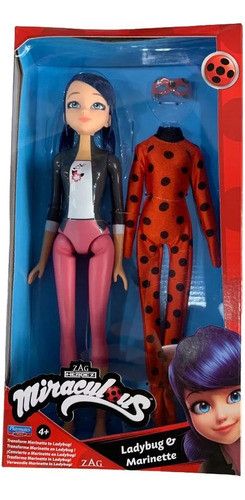 Muñeca Miraculous Ladybyg & Marinette 27 Cm Original Lelab 0