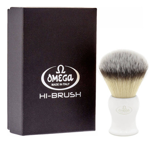 Pincel De Barbear Omega 46904 Fibra Sintética Hi-brush Resin 0