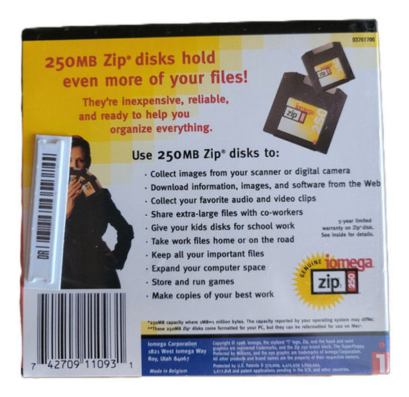 Iomega 250 Mb Zip Disk Pacote Com Seis 0