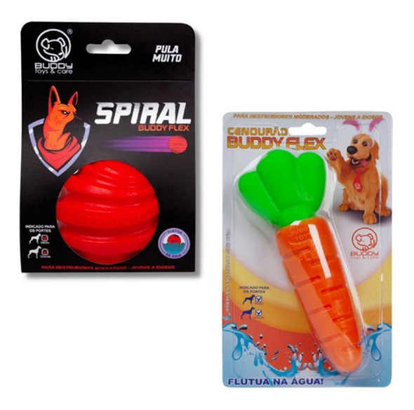 Bolinha De Brinquedo Pet P/ Cachorro Buddy Toys Spiral Flex 0 Bolinha De Brinquedo Pet P/ Cachorro Buddy Toys Spiral Flex 0