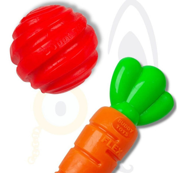 Bolinha De Brinquedo Pet P/ Cachorro Buddy Toys Spiral Flex 1 Bolinha De Brinquedo Pet P/ Cachorro Buddy Toys Spiral Flex 1