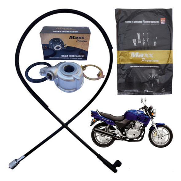 Cabo + Engrenagem Caracol Velocímetro Honda Cb 500 0