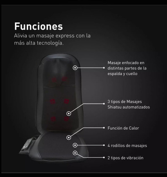 Asiento Masajeador Wolke Cervical Calor Cuello Shiatsu 1