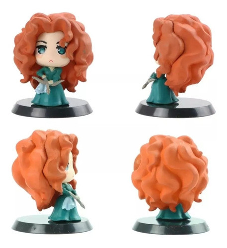 Princesa Figura Con Base Mérida Muñeca Colección Decoración 0