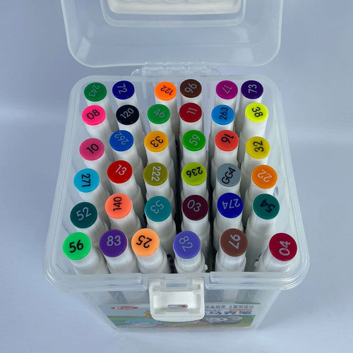 Fibrones Doble Punta X 36 Marcadores Colores En Valija 11438 1