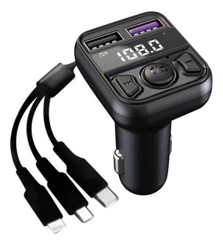Receptor Transmisor De Bluetooth Para Auto + Cables Diginet 0