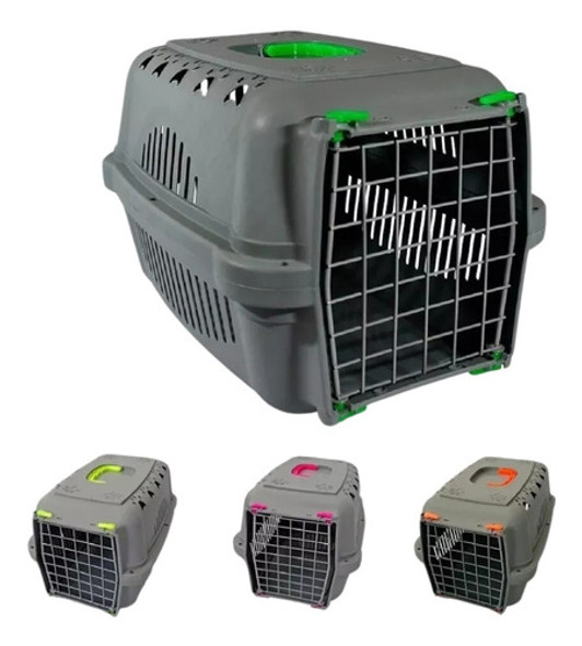 Transportadora Canil Perros Gatos Jaula Metalica 54x39x35cm 0