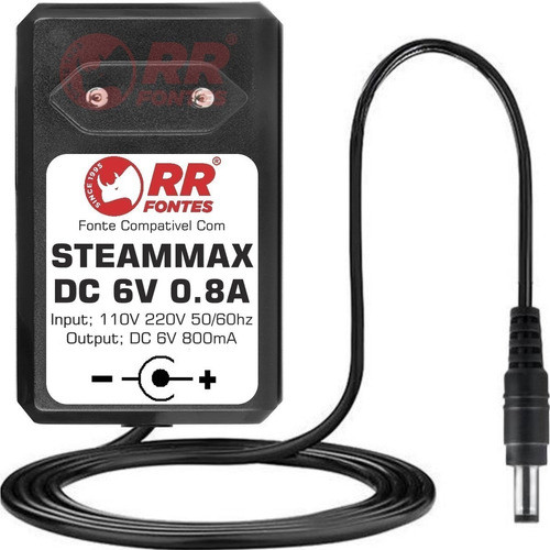 Fonte Carregador Dc 6v Maquina De Costura Steammax Sm-500 0