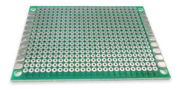 10x Placa Circuito Impresso Pci Perfurada 5x7 Cm Fibra Vidro 0