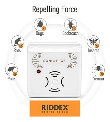 Riddex Sonic Plus - Repelente Ultrasónico De 1