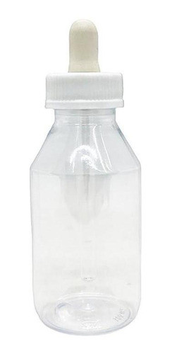 30 Goteros Plasticos De 100 Cc Transparente C Pipeta Blanca 0