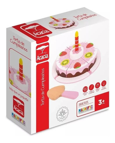 Torta De Madera Cumpleaños Juego Didactico Magnific Acacia 0