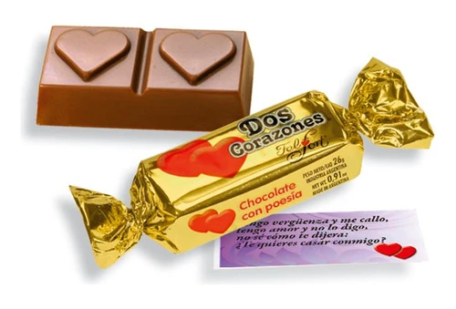 Pack X 20 Unid Chocolate  2 Corazones 26 Gr Felfort Chocola 0