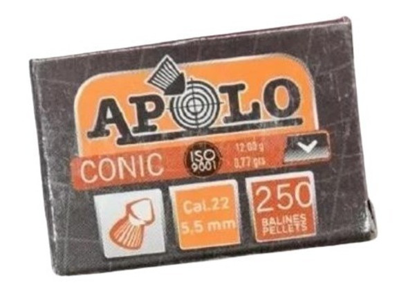 Balines Apolo Conic Copita 5,5 - 0,77 Grs - 250 Unidades 0 Balines Apolo Conic Copita 5,5 - 0,77 Grs - 250 Unidades 0