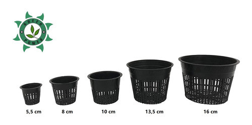 Kit 10 Vasos Net Pot 10cm Cultivo Hidroponia Grow Led Indoor 1