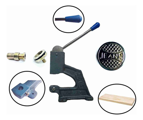 Maquina Universal + Matriz + Botón Vaquero Jean 14mm 0
