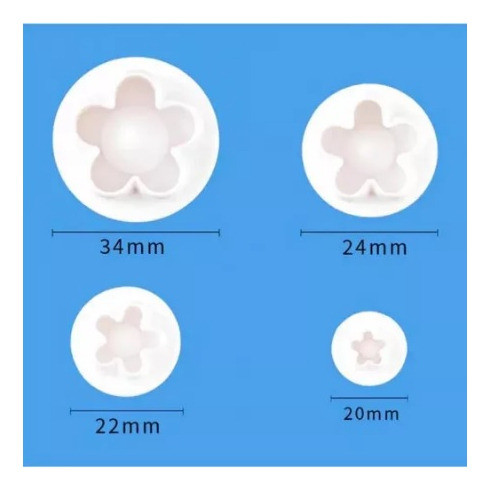 Cortantes Con Expulsor Flor No Me Olvides X4 1