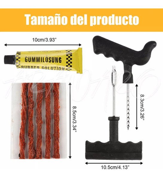 New 2 Remendos Para Reparo De Pneus De Motocicleta Sem 1