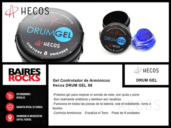 Gel Controlador De Armónicos Hecos Drum Gel X 8 Uds - Cuo 1 Gel Controlador De Armónicos Hecos Drum Gel X 8 Uds - Cuo 1