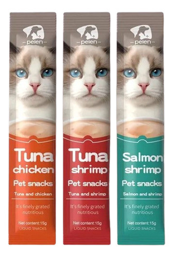 Stick Snack Golosina Líquida Gato Varios Sabores 0