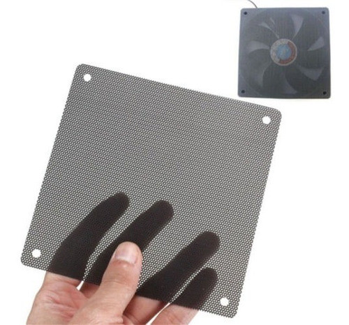 5 X 120mm Pvc Negro Cortado Ventilador Pc Polvo Filtro Caso 0