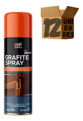 12 Grafite Spray Lubrificante Seco Orbi 300ml 0