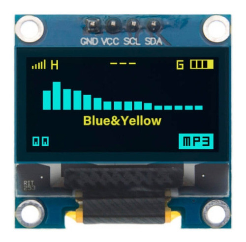 15 X Displays Oled 128x64 0.96 Gráfico Arduino Azul Amarelo 0