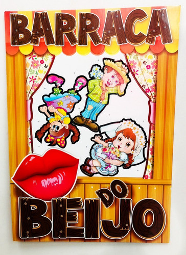 Enfeite Decorativo Painel Barraca Beijo  Festa  Junina 0